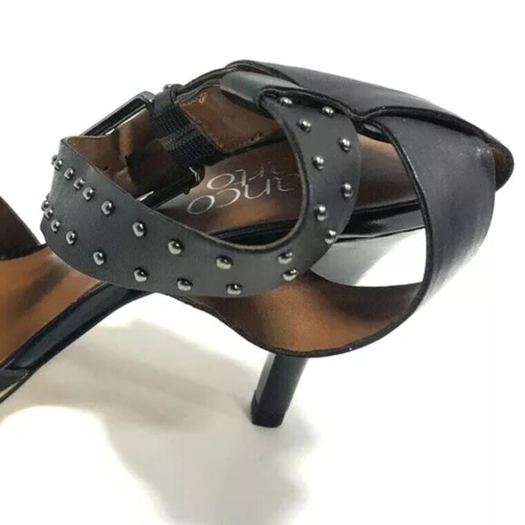 Franco Sarto Women’s Pepita Black/Leopard Print High Heels Size 5.5M - Picture 3 of 7